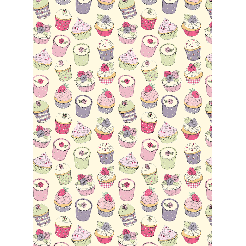 Cupcake Wrapping Paper (5 Sheets) Rex London